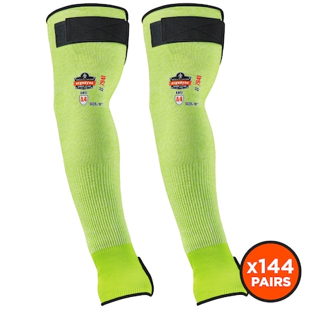 Ergodyne 18" Lime Cut-Resistant Protective Arm Sleeve Pair, PK144 7941CAPR18